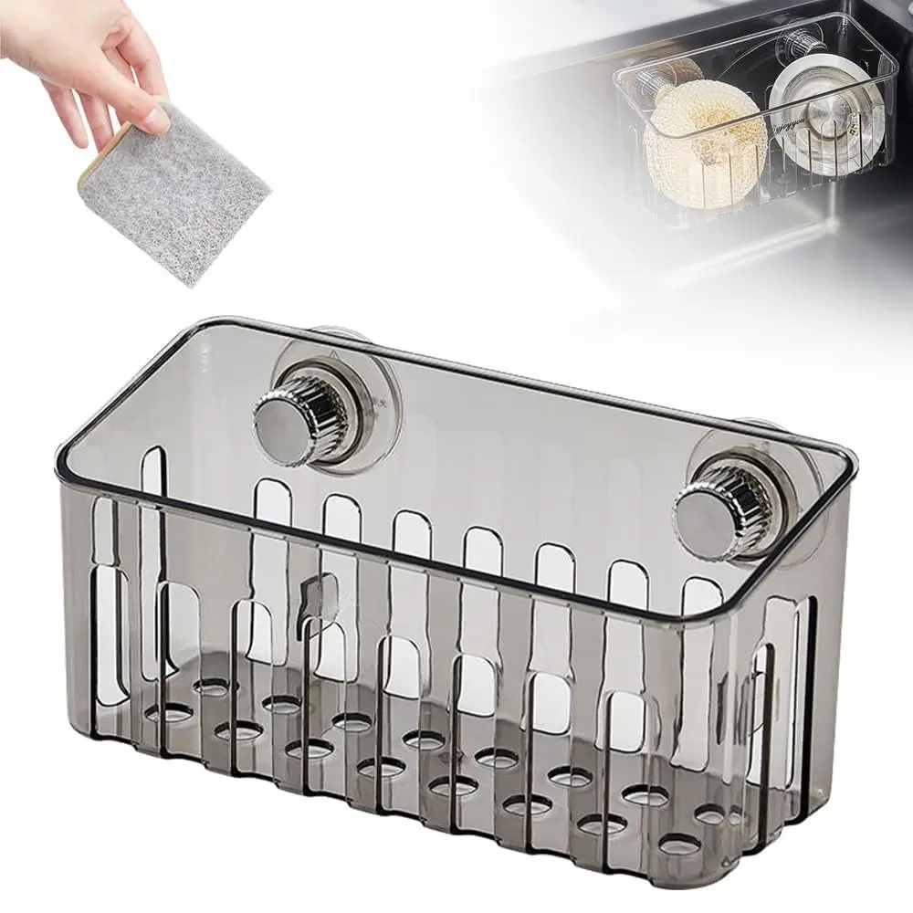 Rotating Sink Drain Racks Multi functional Wall Mounted Bathroom Suction Cup Corner Shelf Convenient Storage Basket