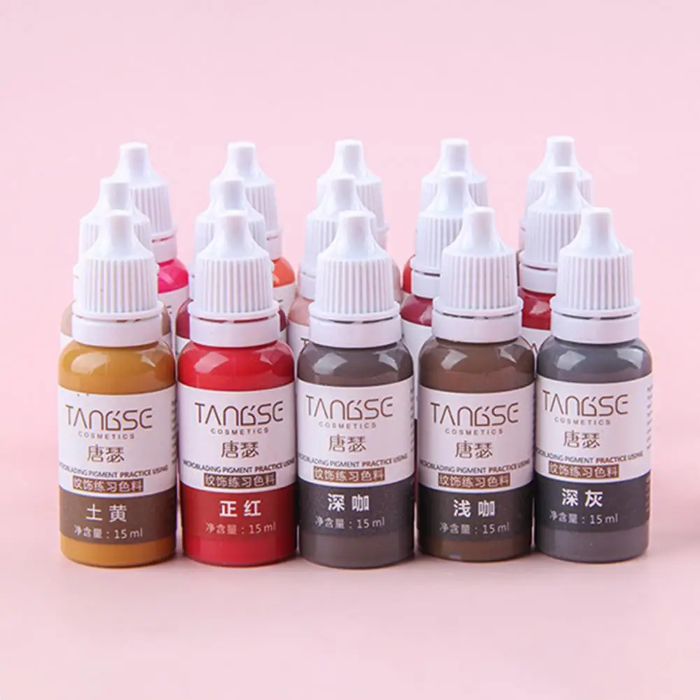 15g Tattoo Liquid Long Lasting Excellent Saturation Mini Colored Permanent Tattoo Pigment for Women