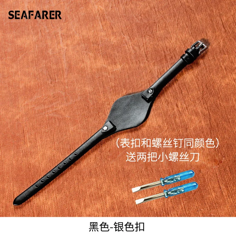 Women's Genuine Cowhide Leather 8mm Watchband - Waterproof & Breathable Strap