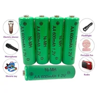 NEW 1.2V AA 600mAh NI-MH Rechargeable Battery for Camera Microphone Flashlight Remote Control MP3/MP4 Player  Electric Shaver 3