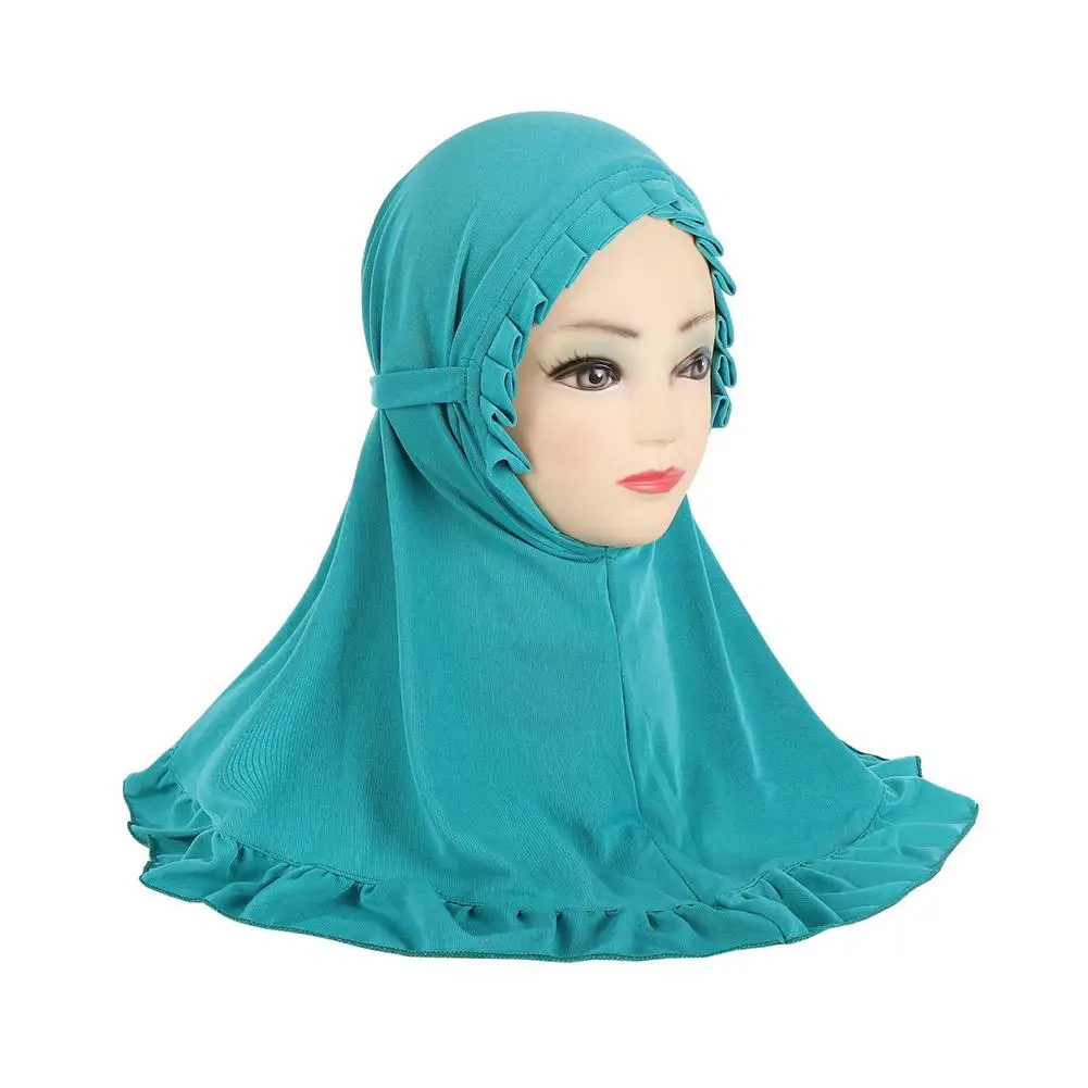 Beautiful Headscarf Fit 3-6 Years Old Girls Cute Hijab Baby Caps Cute Hijab Head Scarf Baby Muslim Shawl Turban Caps