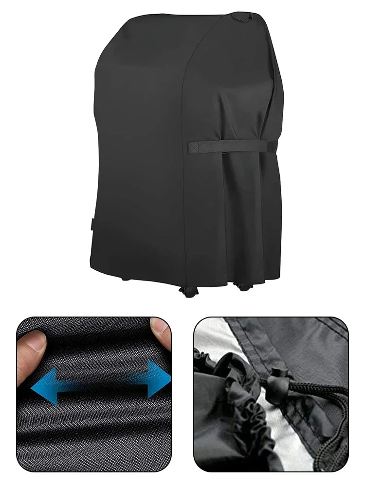Grill Cover Waterproof BBQ Cover Outdoor BBQ Gas Grill Cover Barbecue Smoker Cover With Adjustable Hem Rope 210D Oxford Cloth 6