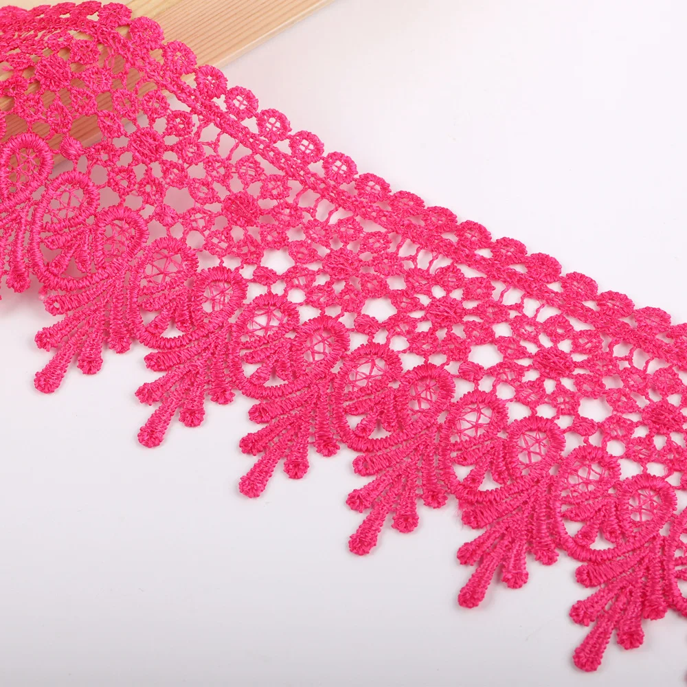 1 Yard Lace Ribbon 90MM Lace Trim DIY Embroidered For Sewing Decoration African Fabric