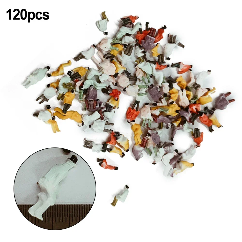 120pcs N Scale 1:87 All Seated Passenger People Sitting Figures 6 Different Poses Passengers Model Train Layout DIY Decoration 4
