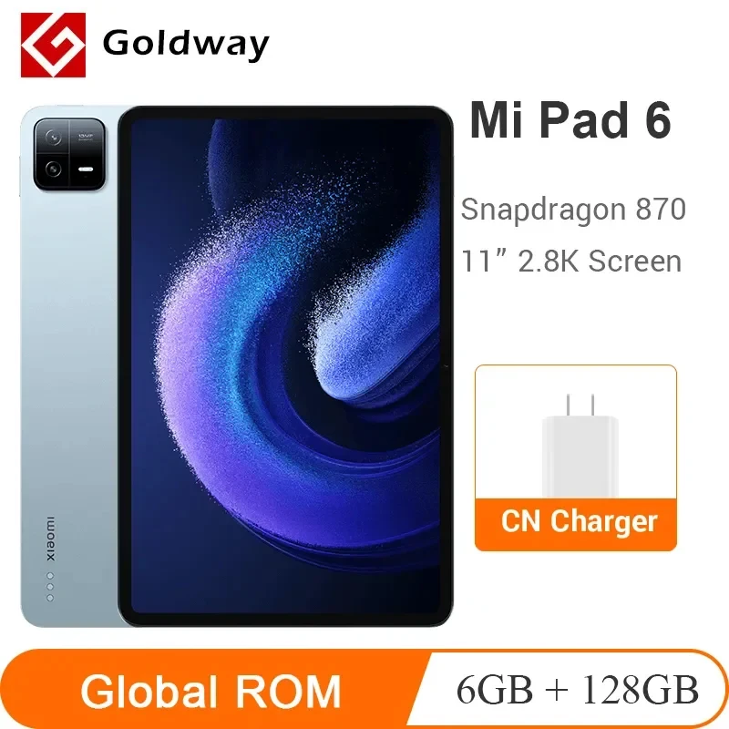  Global ROM Xiaomi Mi Pad 6 128GB / 256GB Tablets Snapdragon 870 CPU 11'' 2.8K Screen Tablet 8840mAh Battery 13MP Mi Tablet 6 