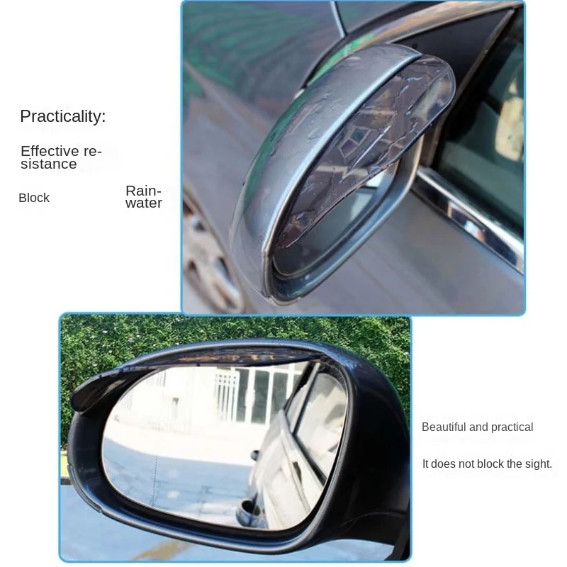Car Rearview Mirror Rain Shield Rain Eyebrow Cover Universal Carbon Fiber Rear View Side Mirror Eyebrow Shield 2pcs rearview mirror rain shield