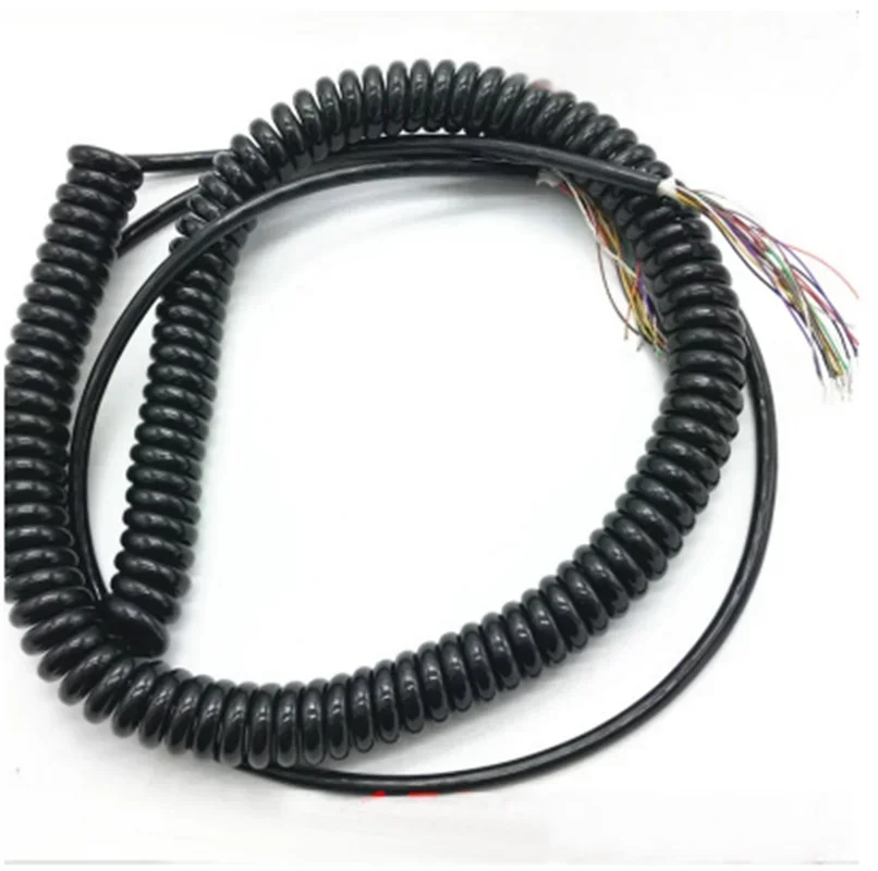 12 15 16 17 18 19 21 Cores Spring Spiral Cable Coiled Cable for CNC Handheld Encoder Manual Pulse Generator MPG spiral cable