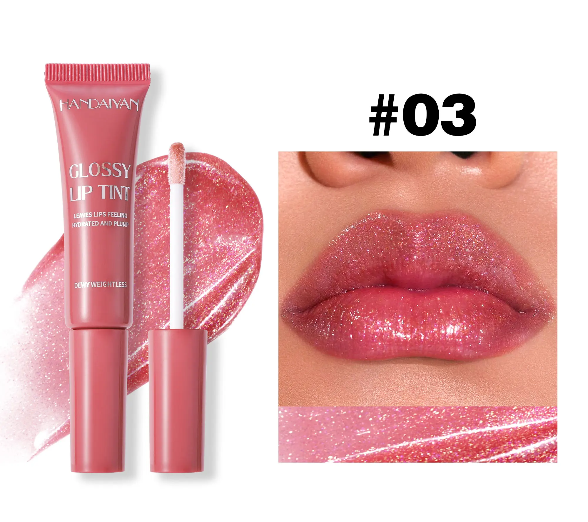 Brillo de labios café perlado aceite hidratante efecto espejo_voghion.com