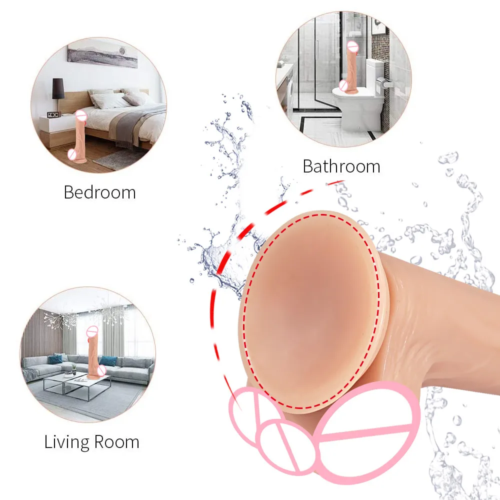 Dildo Sex Toys Strap On Realistic Penis Suction Cup G-spot Anal Butt Plug Belt Wearable Panties