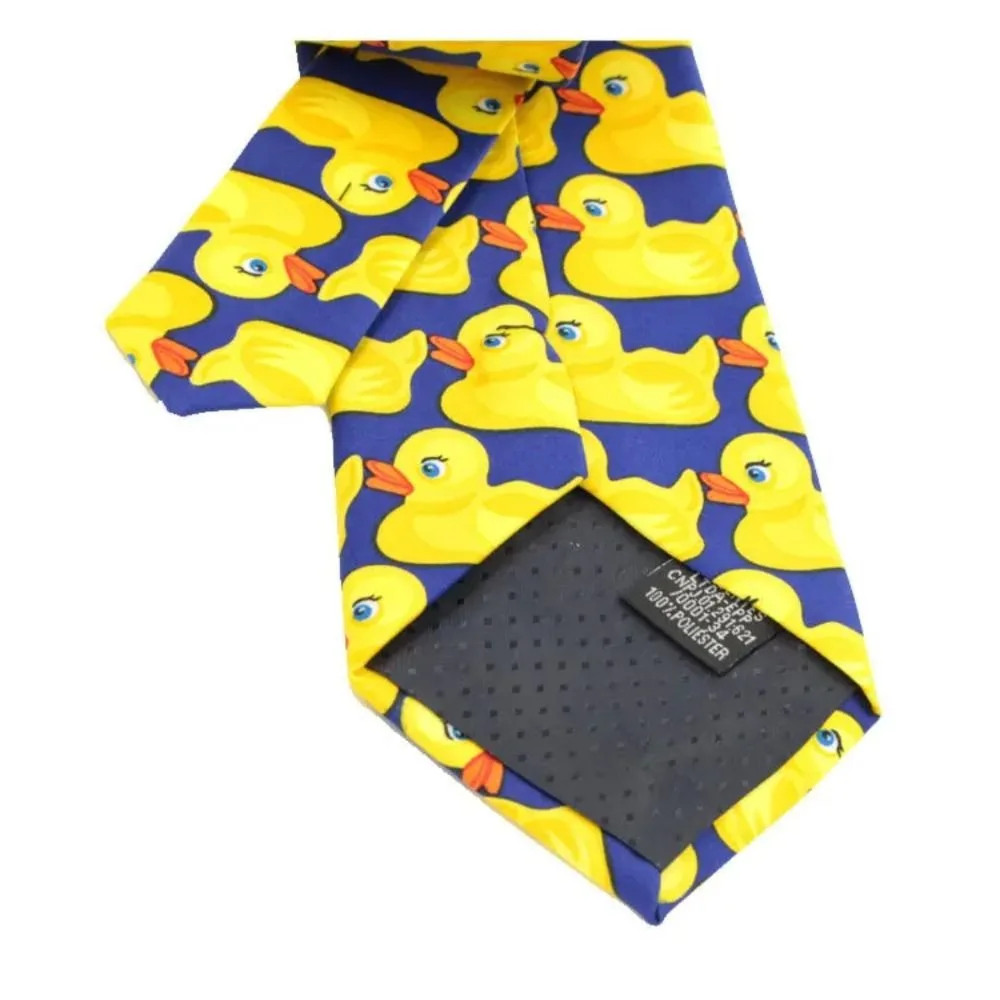 Fashion Barney's How I Met Your Mother Ducky Tie Yellow Rubber Duck Necktie Ties Barney Ducky woven necktie necktie set clip on tie