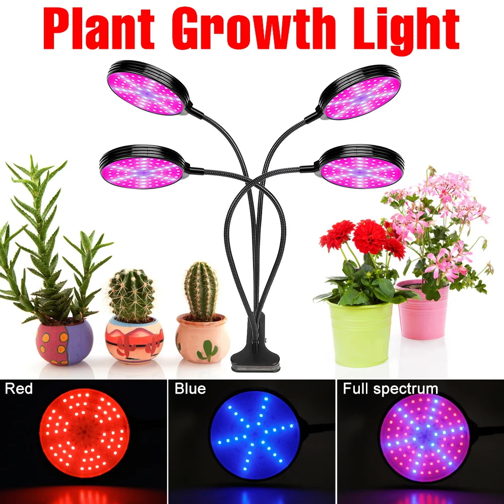 Phyto Lamps Led Grow Lights Clip Per Interni Plant Growing Light Timing Dimmerabile Per Piante Piantina Di Fiori Casa Succulente Phytolamp