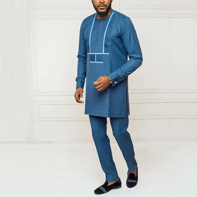 Ebube Long Sleeve Dashiki Shirt and Pant - Image 4