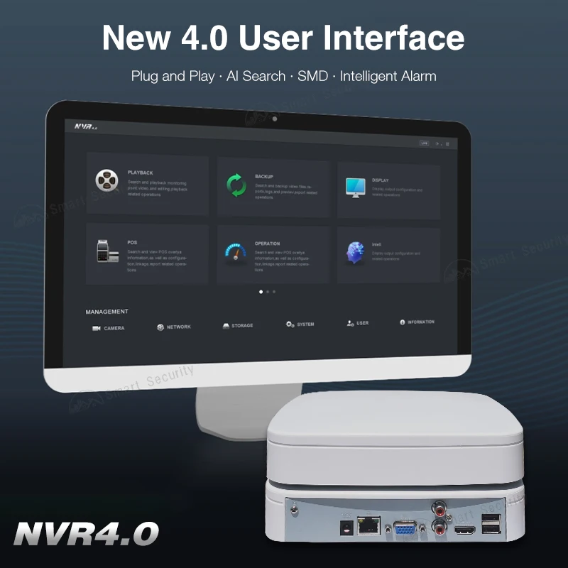 Dahua ٱ ̴ Ʈũ  ڴ, 4 ä, 8 ä, 4 ä, 8PoE NVR, 12MP ī޶  ȣ NVR2104-P-S3 NVR2108-8P-S3