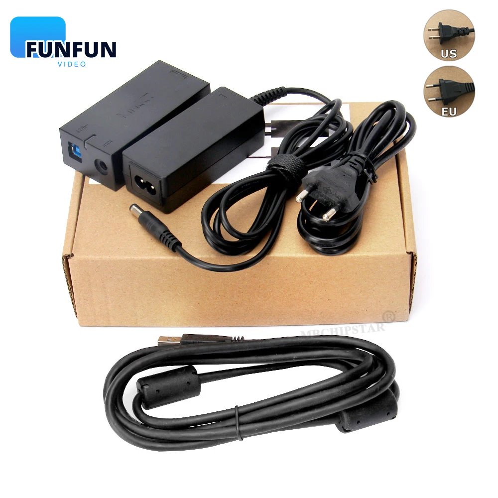 New Kinect Adapter for Xbox One XBOX ONE S Kinect 2.0 3.0 Adapter EU US Plug USB AC 3.0 Power Supply For XBOX ONE X PC