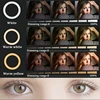 22" LED Light Rings 3200-6500K Color Temperature 0-100% Brightness With 2M Power Cable Lamp For Make Up/Photo Studio Shooting 6