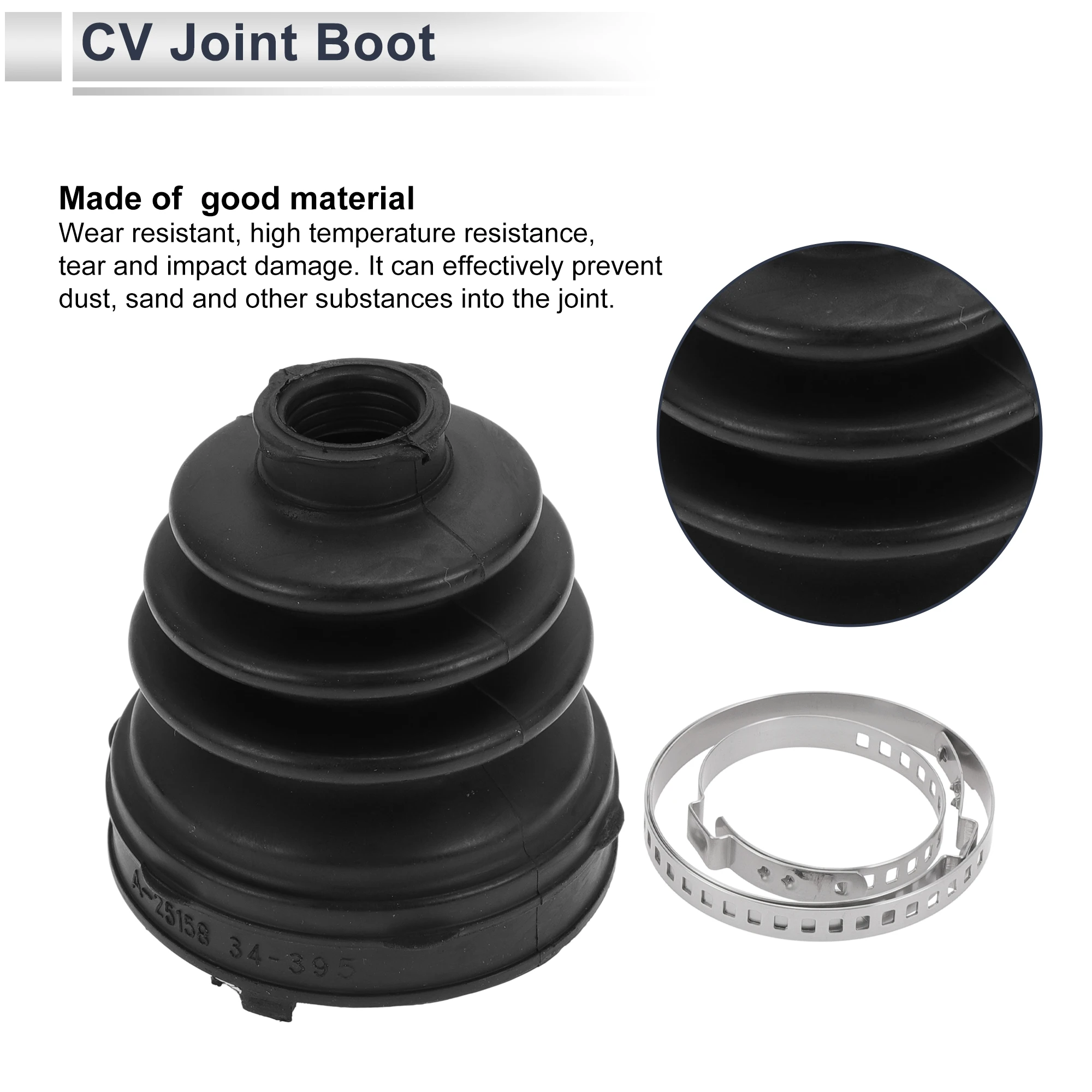 X Autohaux No.28323FG020 Inner CV Joint Boot Kit with Clamps for Subaru Outback 2008-2010 for Subaru Impreza 2008-2010
