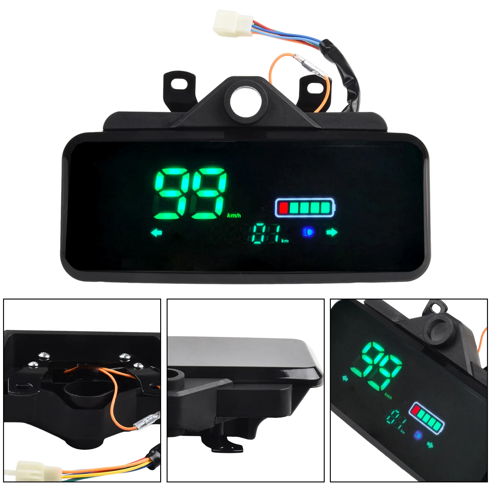 Ebike Display Display Screen 48-72V E-Bike Electric Bike Scooter LCD Motor Speedmeter Approx 25Cm ebike display