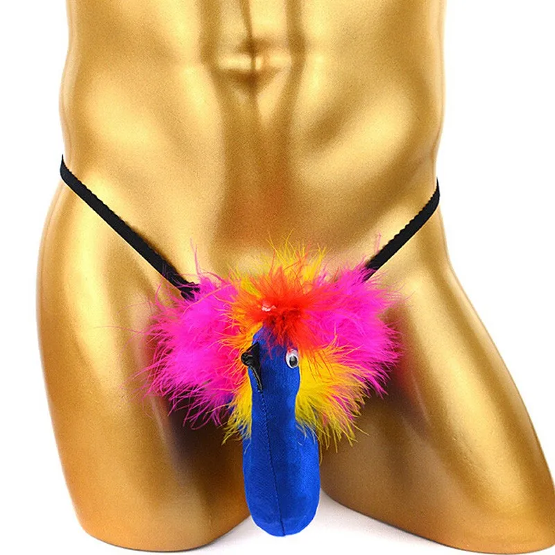 

Men's Thongs String Homme Sexy Creative Cartoon Bird Breathable Thong Briefs Underwear Pouch Lingerie Underpants Bikini Slip