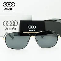 High Quality AUDI Genuine Sunglasses for Men Fashion Polarized Driving Eyewear Metal Frame Pilot Sun Glasses Original Box