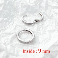 2PCS Stainless Steel Minimal Crystal Zirconia Hoop Earrings Gold Silver Color Small Huggie Cartilage Earring Piercing Jewelry - Image 2