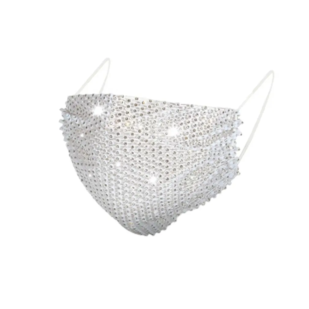 PM2.5 Breathable Outdoor Windproof Dustproof Cycling Bring crystal Diamond Full Face Mask Unisex Washable Mouth 2020 |