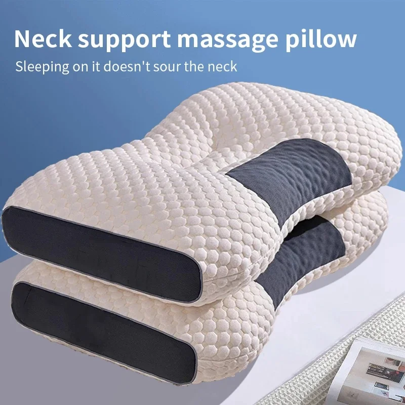 Almohada Cervical Ortopédica Para Dormir - Soporte Ergonómico Para Cuello, Tamaño 50x30cm, Funda Lavable - Ideal Para Cama, Viajes, Coche Y Oficina