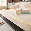 Chenille Jacquard Fabric Sofa Cover Leather Sofa Slipcover European Style Couch Cover Custom Anti-slip 2/3/4 Seat Sofa Towel 1