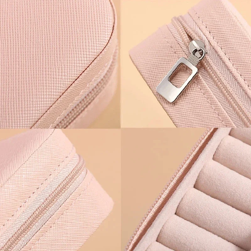 Jewelry Box Personalized Initial Letter Withe Name Girl Jewellery Case Wedding Gift Bridesmaid Portable Travel Case Gifts