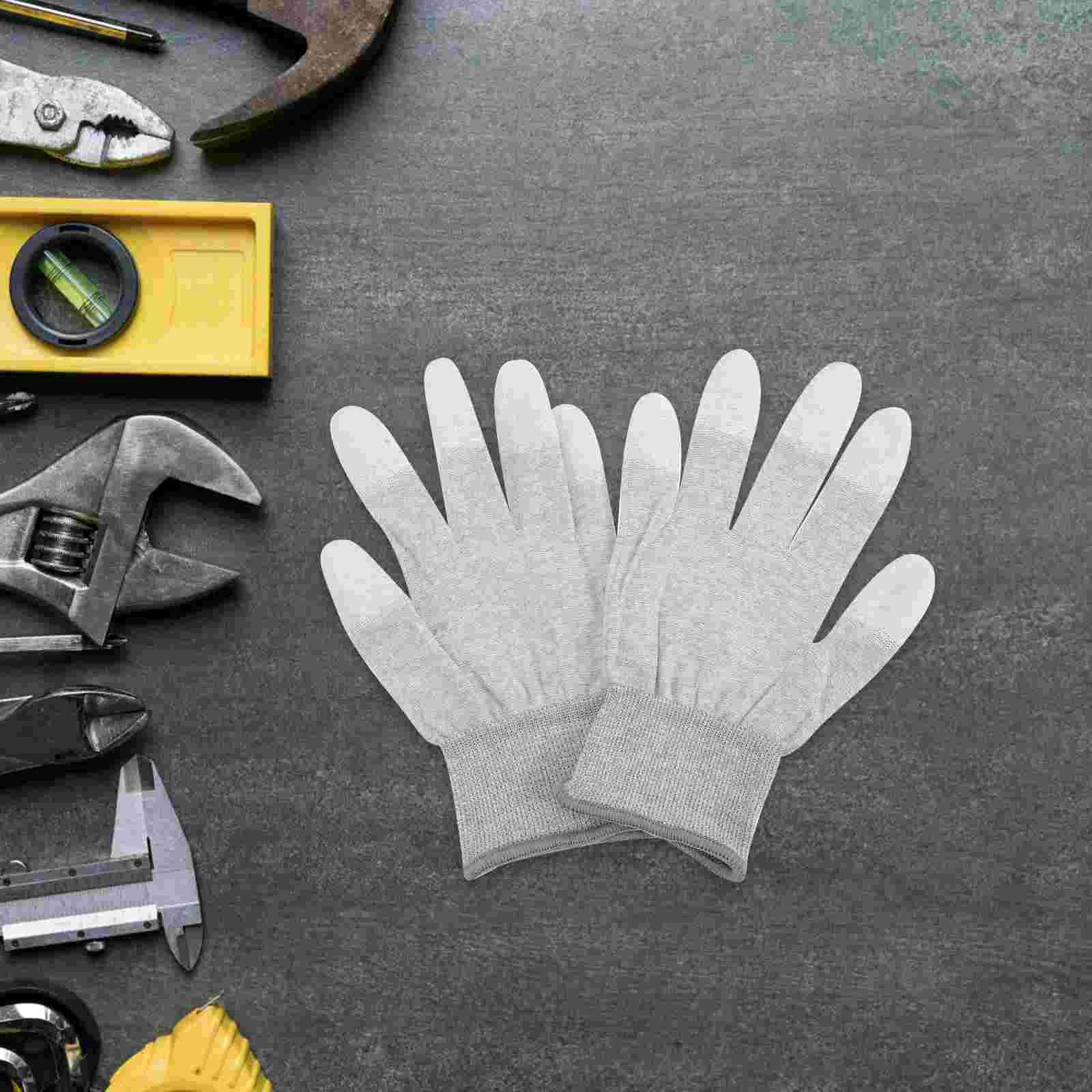 

5 Pairs Precision Anti-static Work Work Work Gloves Work Labor Protection Carbon Fiber Electrical