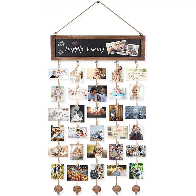 Description Picture 4 of itemWooden Wall Clips Photo Decorations Hanging Wooden Wedding Supplies Photo Clips Crafts Hangings