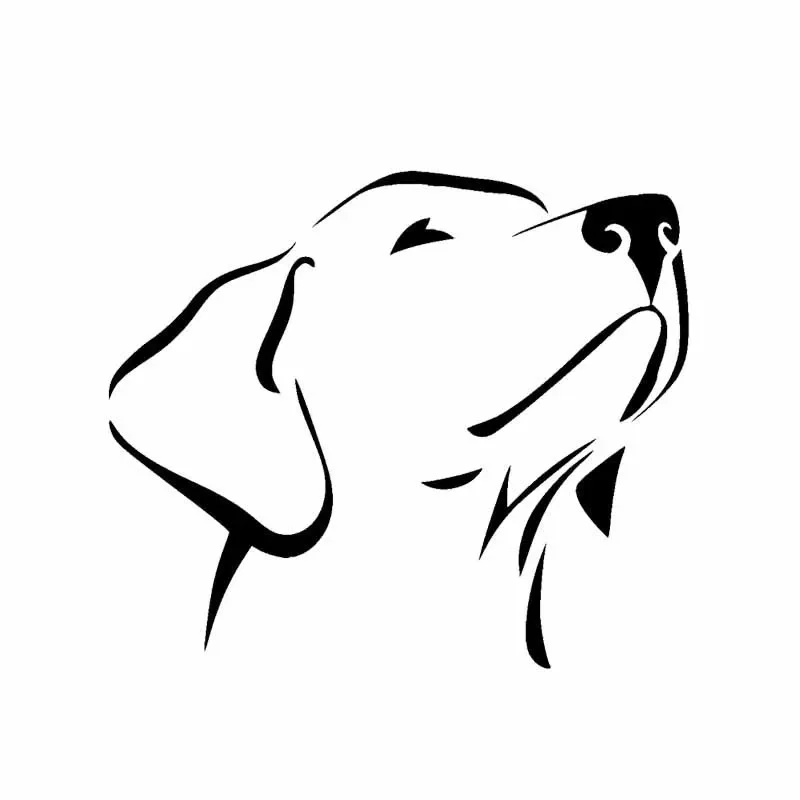 

Labrador Retriever Waterproof Vinyl Car Sticker Scratched Shelter Black/Silver 14CM*12CM