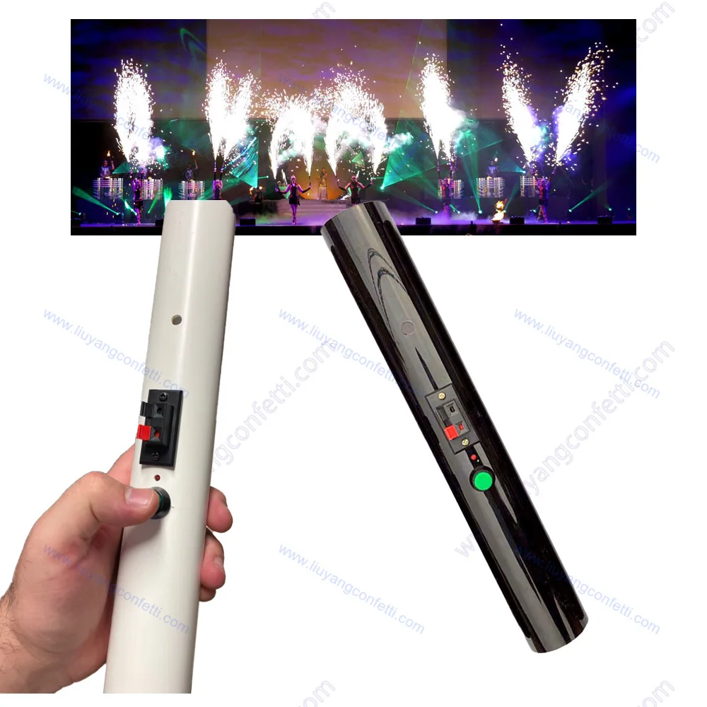 

Wedding Hand Hold Torch Machine Reusable Stage Machine For Bride Marriage Stage Party DJ Firework Without Battery Cold Fountain