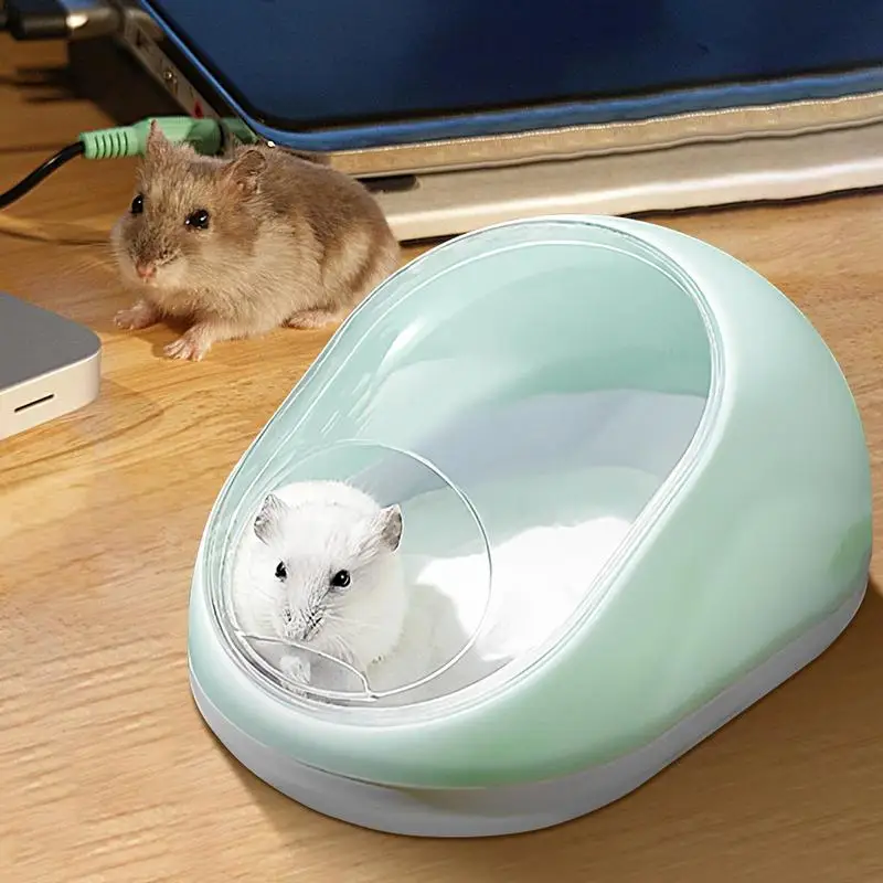 Hamster House Chinchilla Hamster Bathtub Box Transparent Beds Small Animal Habitat Hamster Bathing Bowl Sand Bath Box For Small - Image 3