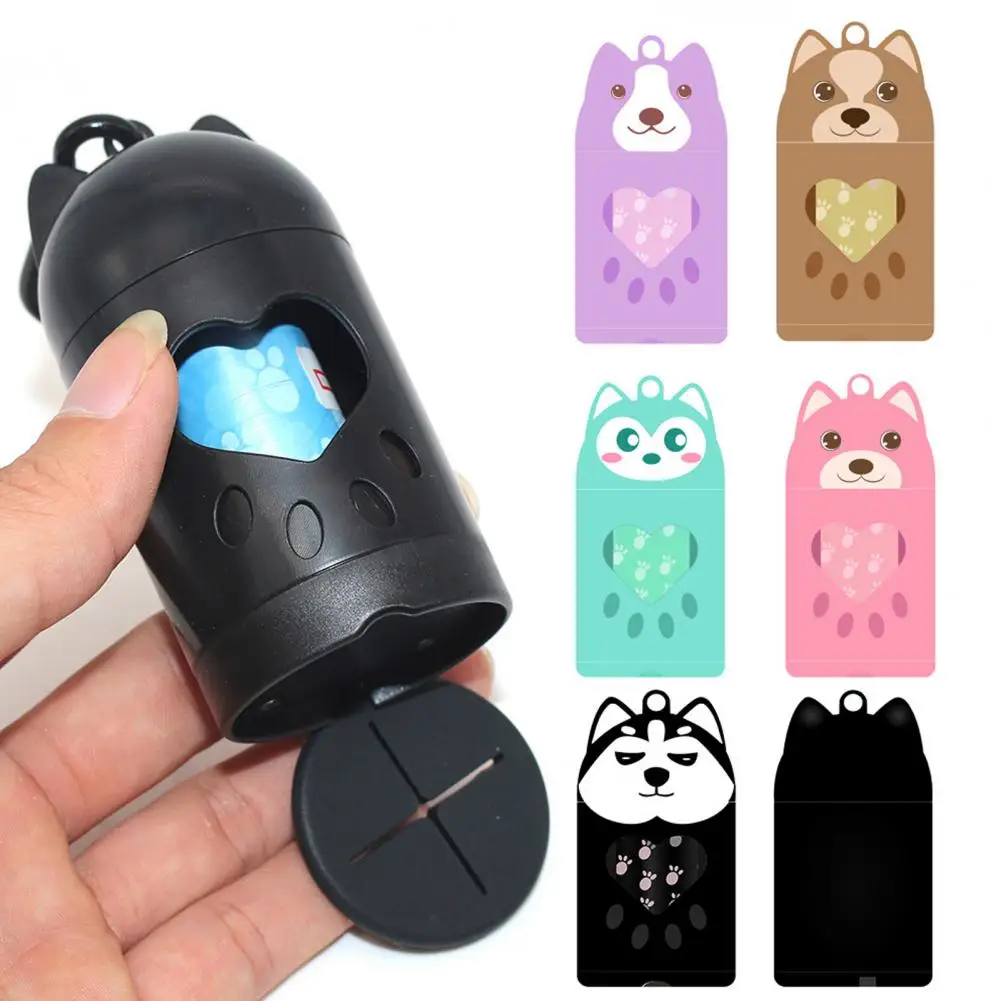 Dog Poop Bag Holder Pet Picker Bottom Opening Pet Picker Poop Dispenser with Carabiner For Outdoor Travel Hiking Dog Bag Holder