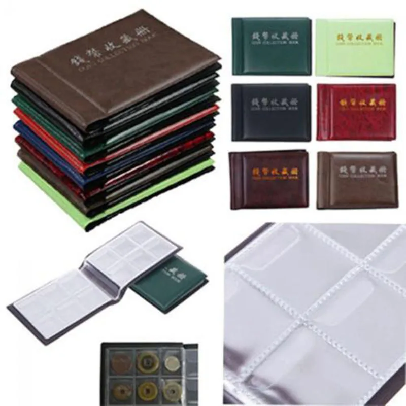 Book Coin Album Holder Pockets 35*40mm Openings Collection Storage Collecting Penny Container Hot New Portable coins collection album,coin collection album