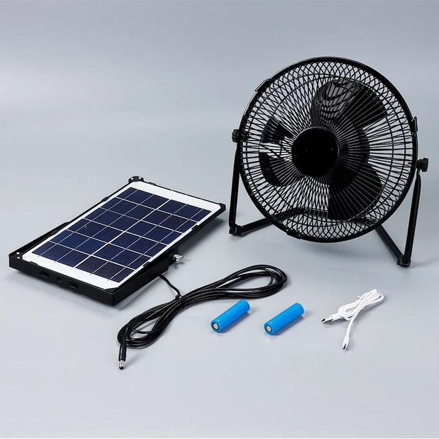 大型ワイヤレスソーラー扇風機,屋外,家庭,オフィス用の超薄型および
