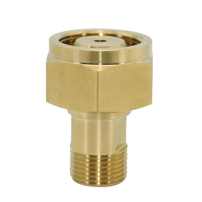 Sturdy Brass Acetylene Regulator Adapter CGA 520 B Tanks to CGA 200 Connection Portable Accessory for Gas Cylinders