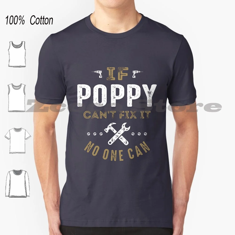 Poppy Can Fix It T-Shirt 100% Cotone Uomo Donna Modello Personalizzato Poppy Poppy Can Fix It No One Can Poppy Tuttofare Best Poppy
