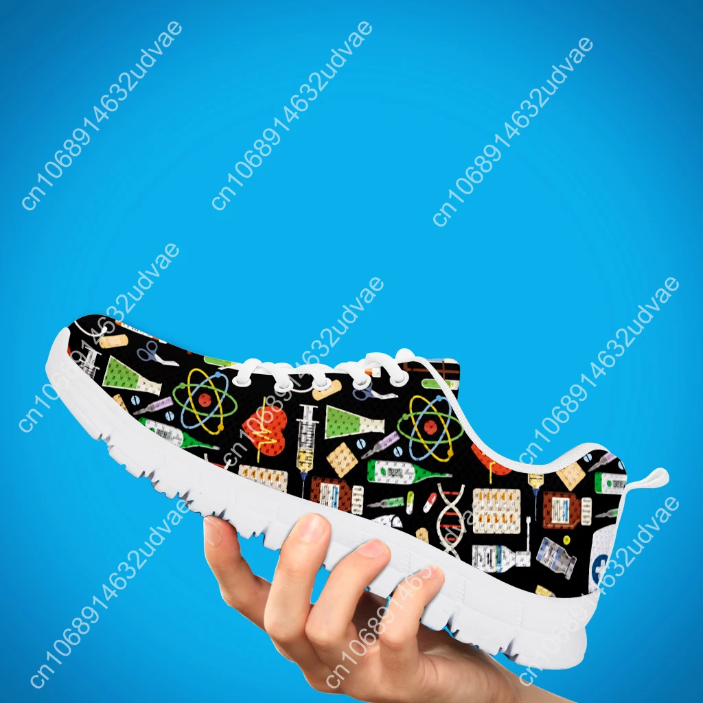 White Nursing Shoes For Women First Aid/medical Printed Comfortable Sneakers Lace-up Luxury Shoes Footwear Zapatos