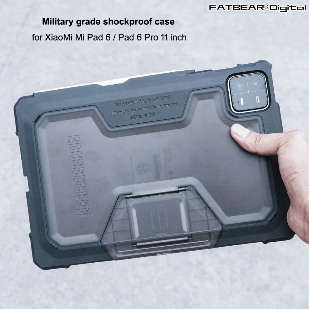 Fatbear-tactical Militar Grau Robusto Armadura à Prova de Choque Concha Protetora Capa para Xiaomi mi Pad Pro 11