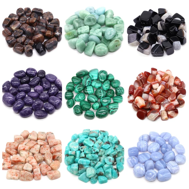 Cristaux de guérison en pierre naturelle, Malachite, Amazonite, Chiastolite, spécimen d'énergie, réservoir minéral, Aquarium, jardin, décoration de maison 1