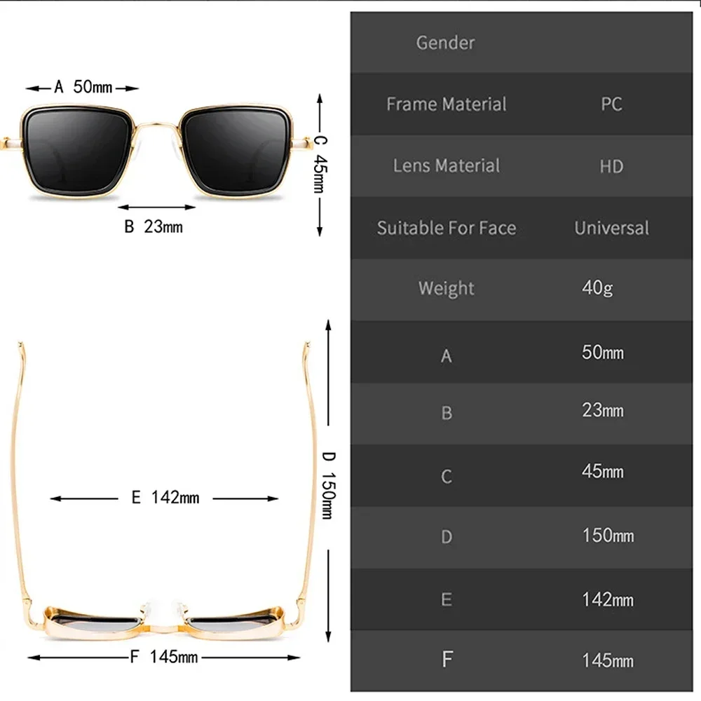 Stylish Retro Square Vintage Metal Steampunk Sunglasses Men Women UV400 steampunk sunglasses polarized sunglasses sports sunglasses semi rimless sunglasses night vision glasses clip on sunglasses sunglasses clips glass frames