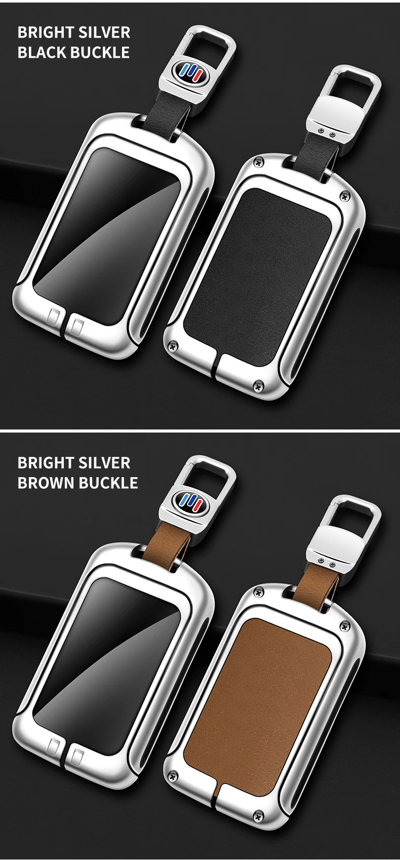 Custodia per chiave intelligente per auto in pelle metallica per Volvo XC40 XC60 XC90 S60 S90 V90 T5 T6 T8 custodia protettiva accessori per borsa Fob - S889257138fd64f09a816d2b8f6ef9bb7E