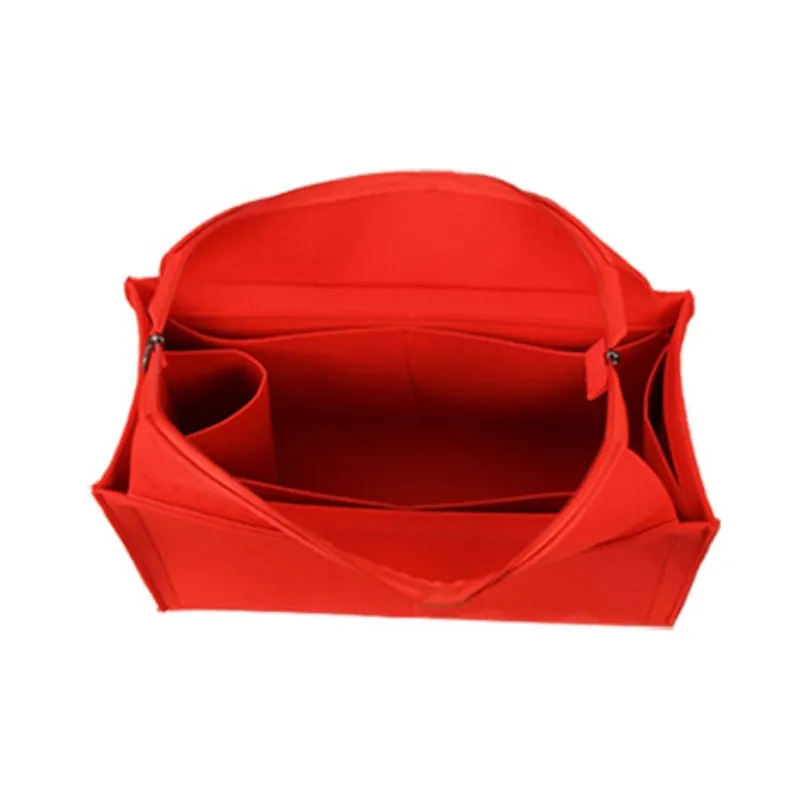 Soyizom Vilt Purse Organizer Purse Insert Past Alma BB PM Tote Organizer Insert voor Dames Portemonnee Liner Portemonnee, 2 Maten & 8 Kleuren, Rood