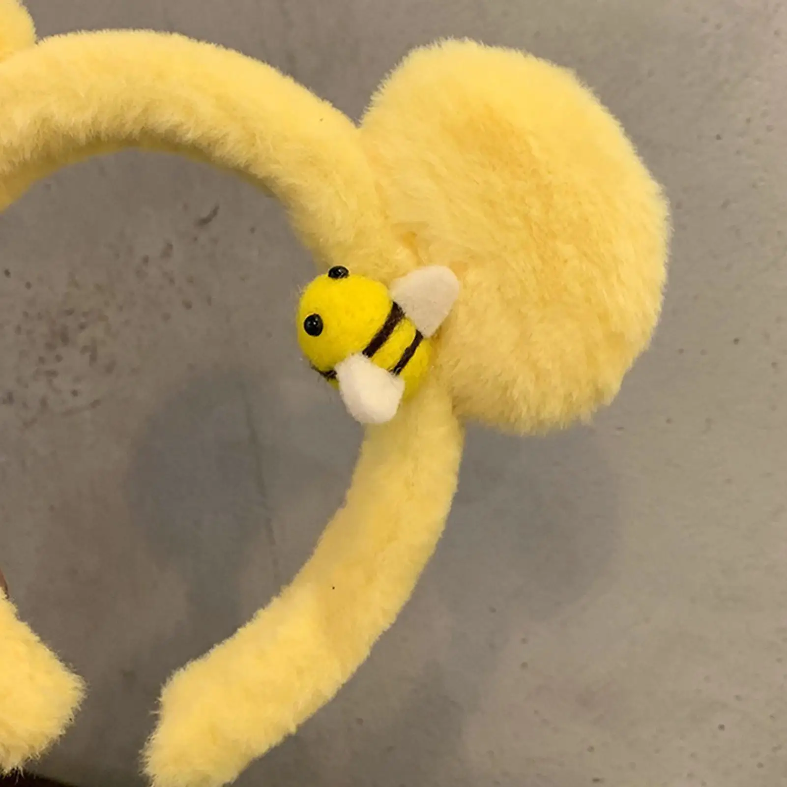 1pcs Cute Bee Bear Ears Plush Hairband Women Girls Wash Face Lovely Animal Headbands Cosplay Fashion Hair Accessories