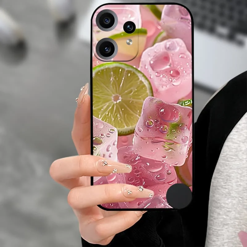 Premium Soft TPU Silicone Back Cover with Camera Protector - Black Bumper Case