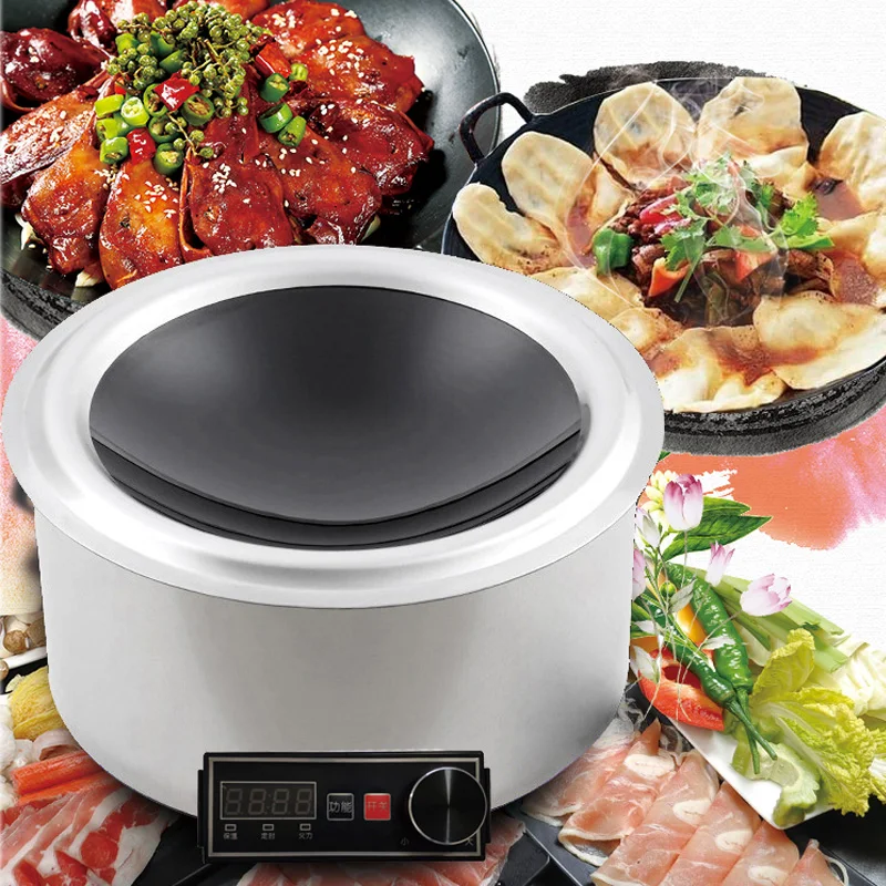 Fierce Embedded Commercial Highpower Concave Round Hot Pot Induction