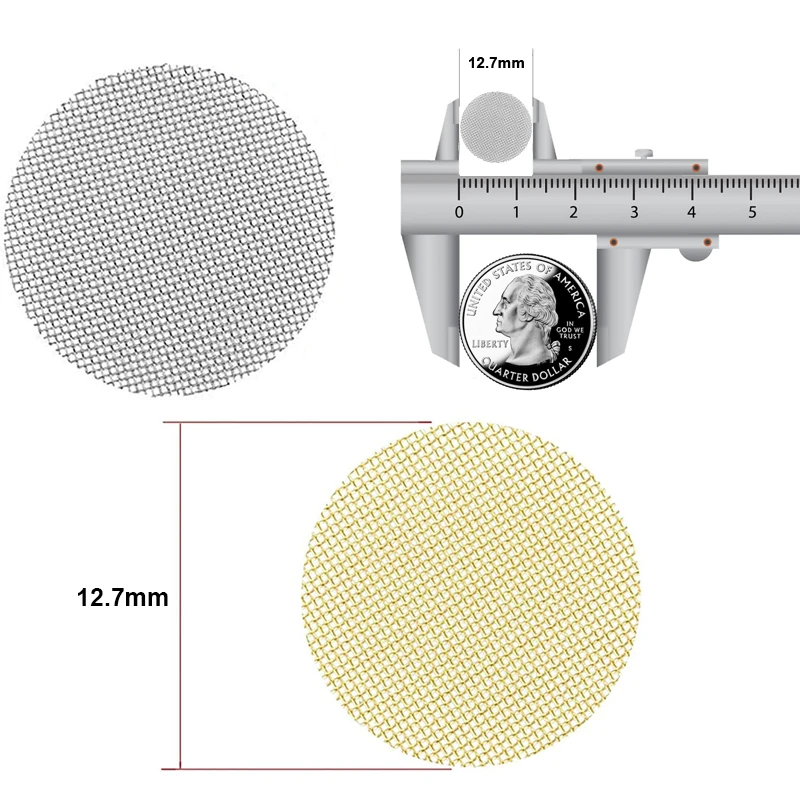 100pcs12.7-25mm nerez steel/brass rychlovarná konvice trubice filtr zlato a stříbro filtr aršík kov lemování multifunkční filtr šroubení