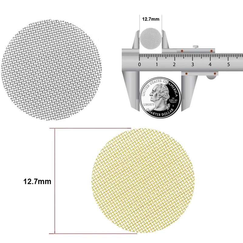 12.7-25mm 100pcs  stainless steel/brass metal filter, silver gauze, water pipe, gauze, multifunctional filter screen accessories 3