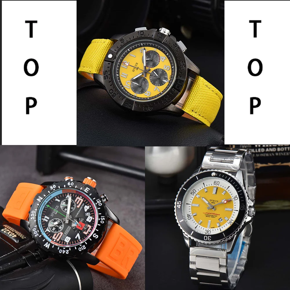 

Original Brand Watch Fashion Classic Round Steel Band Fabric Band Waterproof Automatic Date Watch Luxury Sports AAA Men Clock
